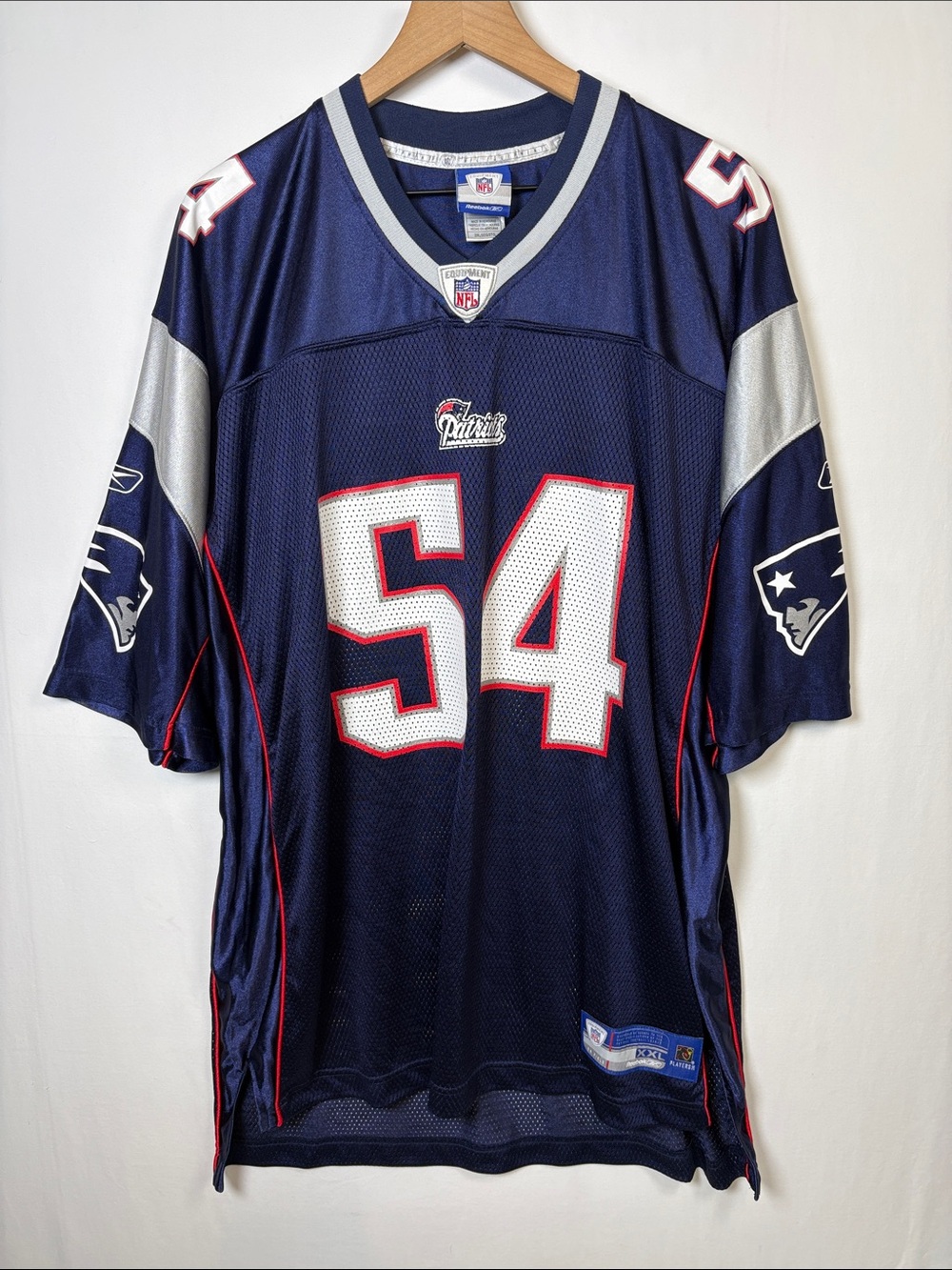 REEBOK Equipment NFL Patriots #54 Bruschi Team Jersey size XXL